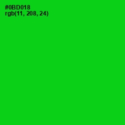 #0BD018 - Green Color Image