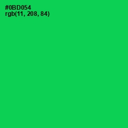 #0BD054 - Malachite Color Image