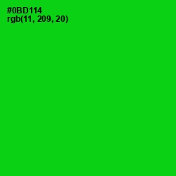 #0BD114 - Green Color Image