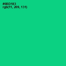 #0BD183 - Caribbean Green Color Image