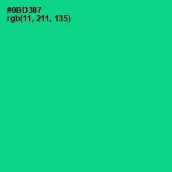 #0BD387 - Caribbean Green Color Image