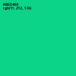 #0BD488 - Caribbean Green Color Image