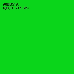 #0BD51A - Green Color Image