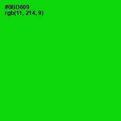 #0BD609 - Green Color Image