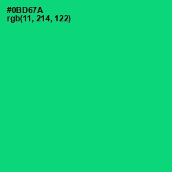 #0BD67A - Malachite Color Image