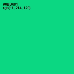 #0BD681 - Caribbean Green Color Image