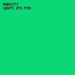 #0BD777 - Malachite Color Image