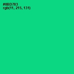 #0BD783 - Caribbean Green Color Image