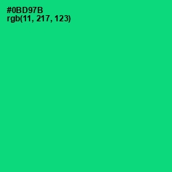 #0BD97B - Spring Green Color Image