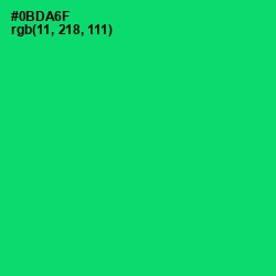 #0BDA6F - Malachite Color Image