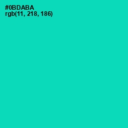 #0BDABA - Caribbean Green Color Image