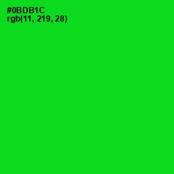 #0BDB1C - Green Color Image