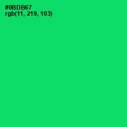 #0BDB67 - Malachite Color Image