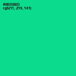 #0BDB8D - Caribbean Green Color Image