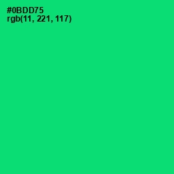 #0BDD75 - Malachite Color Image