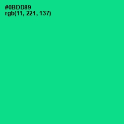 #0BDD89 - Caribbean Green Color Image