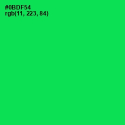 #0BDF54 - Malachite Color Image