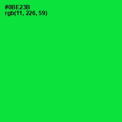 #0BE23B - Green Color Image