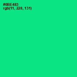 #0BE483 - Caribbean Green Color Image