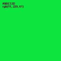 #0BE53D - Green Color Image