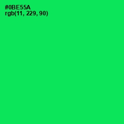 #0BE55A - Malachite Color Image