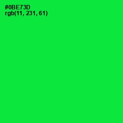 #0BE73D - Green Color Image