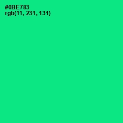 #0BE783 - Caribbean Green Color Image