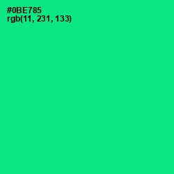 #0BE785 - Caribbean Green Color Image