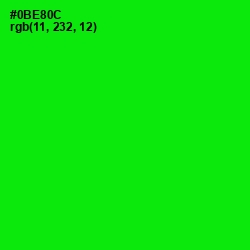 #0BE80C - Green Color Image