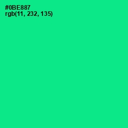 #0BE887 - Caribbean Green Color Image