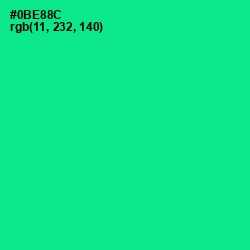 #0BE88C - Caribbean Green Color Image