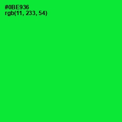 #0BE936 - Green Color Image