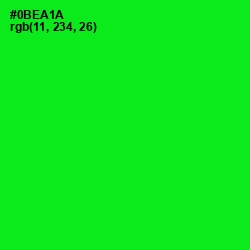 #0BEA1A - Green Color Image