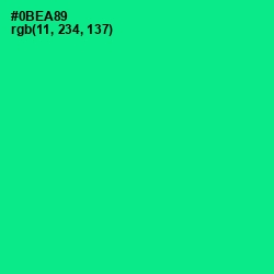 #0BEA89 - Caribbean Green Color Image