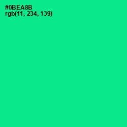 #0BEA8B - Caribbean Green Color Image