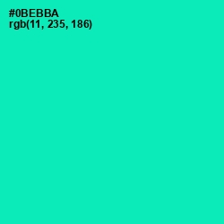 #0BEBBA - Caribbean Green Color Image