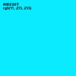 #0BEBFF - Cyan / Aqua Color Image