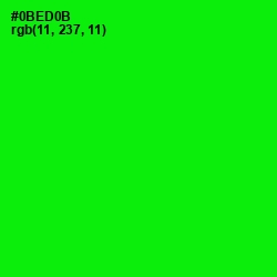 #0BED0B - Green Color Image