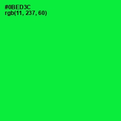 #0BED3C - Green Color Image