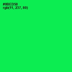 #0BED50 - Malachite Color Image