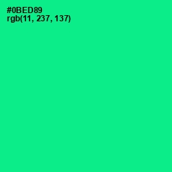 #0BED89 - Caribbean Green Color Image