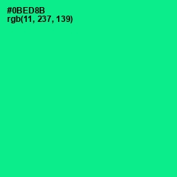 #0BED8B - Caribbean Green Color Image