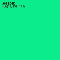 #0BED8D - Caribbean Green Color Image