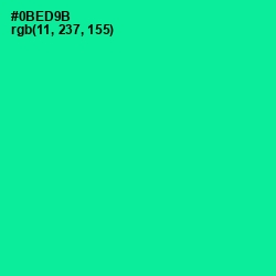 #0BED9B - Caribbean Green Color Image