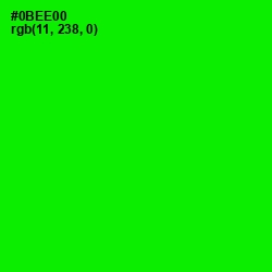 #0BEE00 - Green Color Image