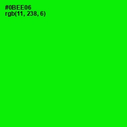 #0BEE06 - Green Color Image