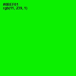 #0BEF01 - Green Color Image