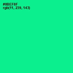 #0BEF8F - Caribbean Green Color Image