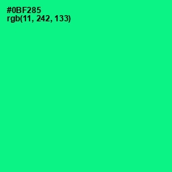 #0BF285 - Caribbean Green Color Image