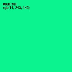 #0BF38F - Caribbean Green Color Image